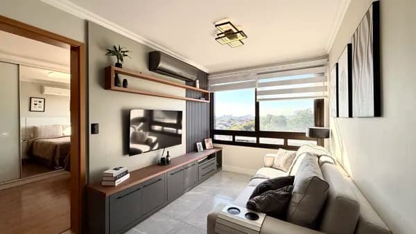 Apartamento 01 dorm mobiliado com 52m 2 vagas Vila Ipiranga