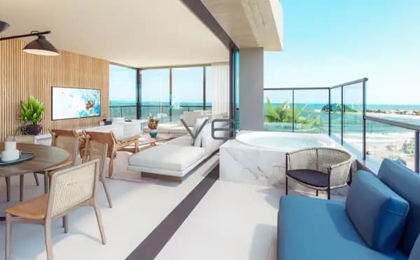 Apartamento Alto Padrão com 153,25 m² privativos, 3 suítes, 2 vagas de garagem, em Guaratuba - PR.