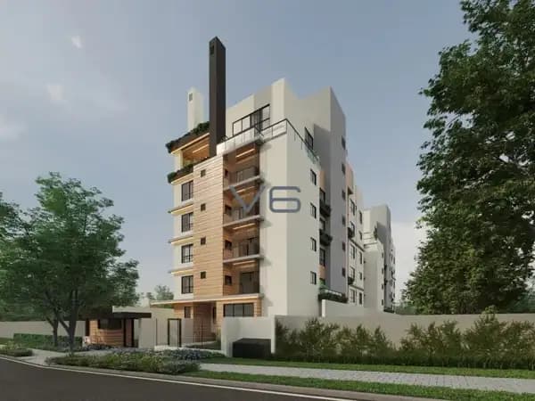 Cobertura duplex, com 140m² privativos, 3 quartos, 3 vagas de garagem, no Agua Verde, Curitiba-PR.