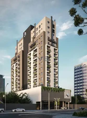 Apartamento padrão com 1 quarto, 39m² privativos, sacada com churrasqueira, no Água Verde, Curitiba - PR.