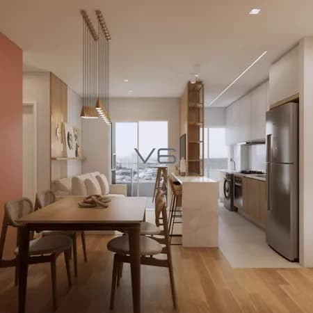 Apartamento com 60 m² privativos,2 quartos, 1 vaga de garagem, no Novo Mundo, Curitiba-PR.