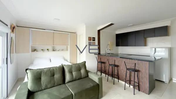 Apartamento Studio de 35,27m² privativos, no Centro, Curitiba - PR.