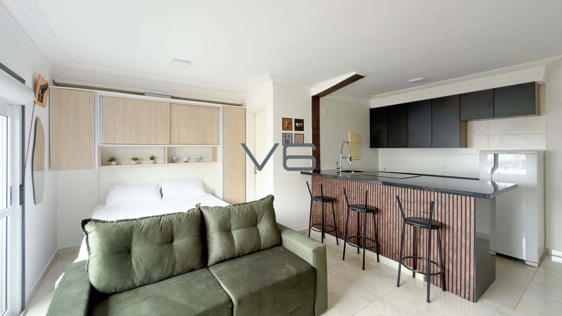 Apartamento Studio de 35,27m² privativos, no Centro, Curitiba - PR.