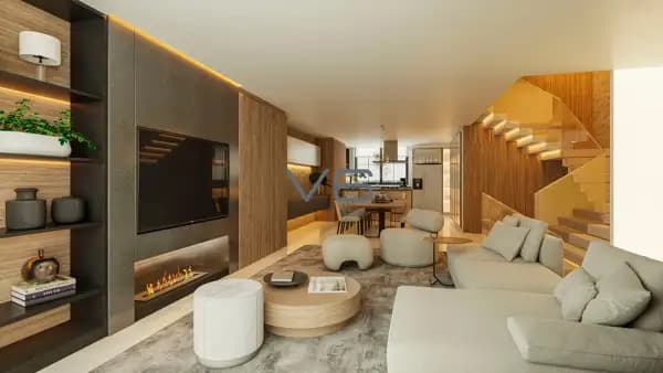 Casa em Condomínio com 4 suítes, 295 m² privativos, 3 vagas de garagem, em Santa Felicidade, Curitiba - PR.