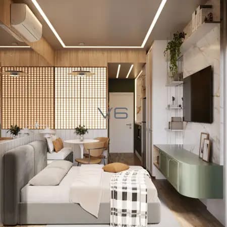 Apartamento Loft com 1 quarto, 41,36m² privativos, no Água Verde, Curitiba - PR.