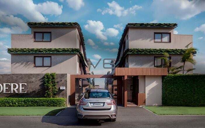 Casa em Condomínio, com 3 suítes, 177 m² privativos, 2 vagas de garagem, no Mercês, Curitiba - PR.