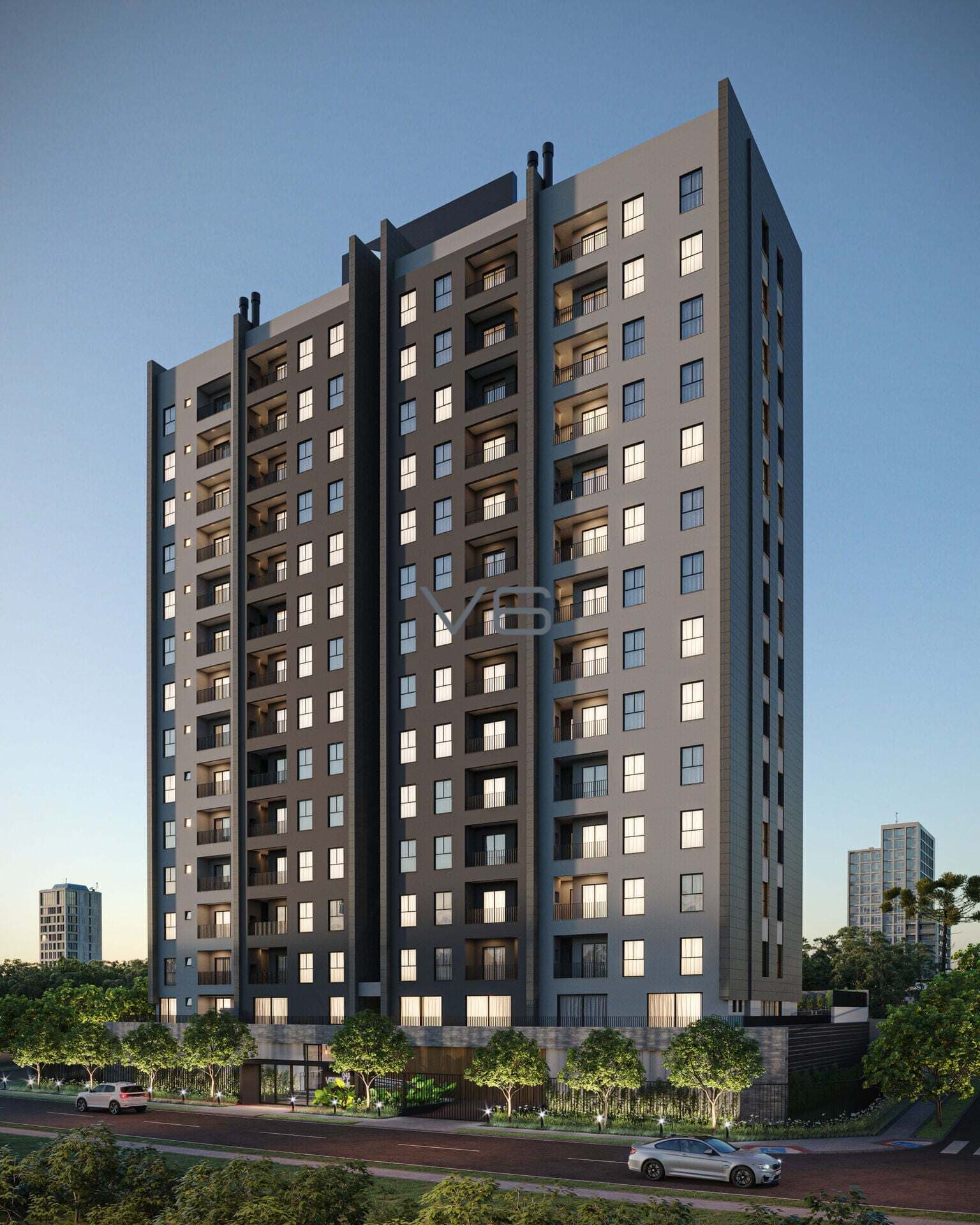 Apartamento padrão com 38m² privativos, sacada com churrasqueira, no Tingui, Curitiba - PR.