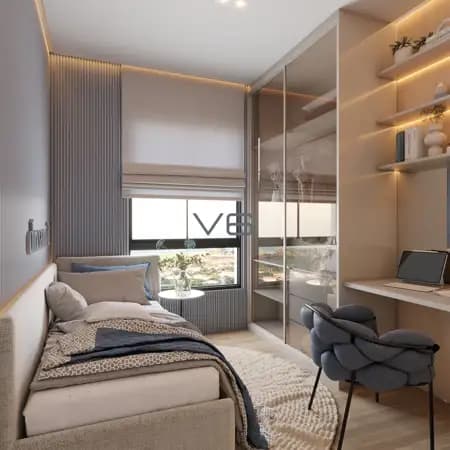 Apartamento Padrão com 65,06 m² privativos, 2 quartos, 1 suíte, 1 vagas de garagem, no Água Verde, Curitiba-PR