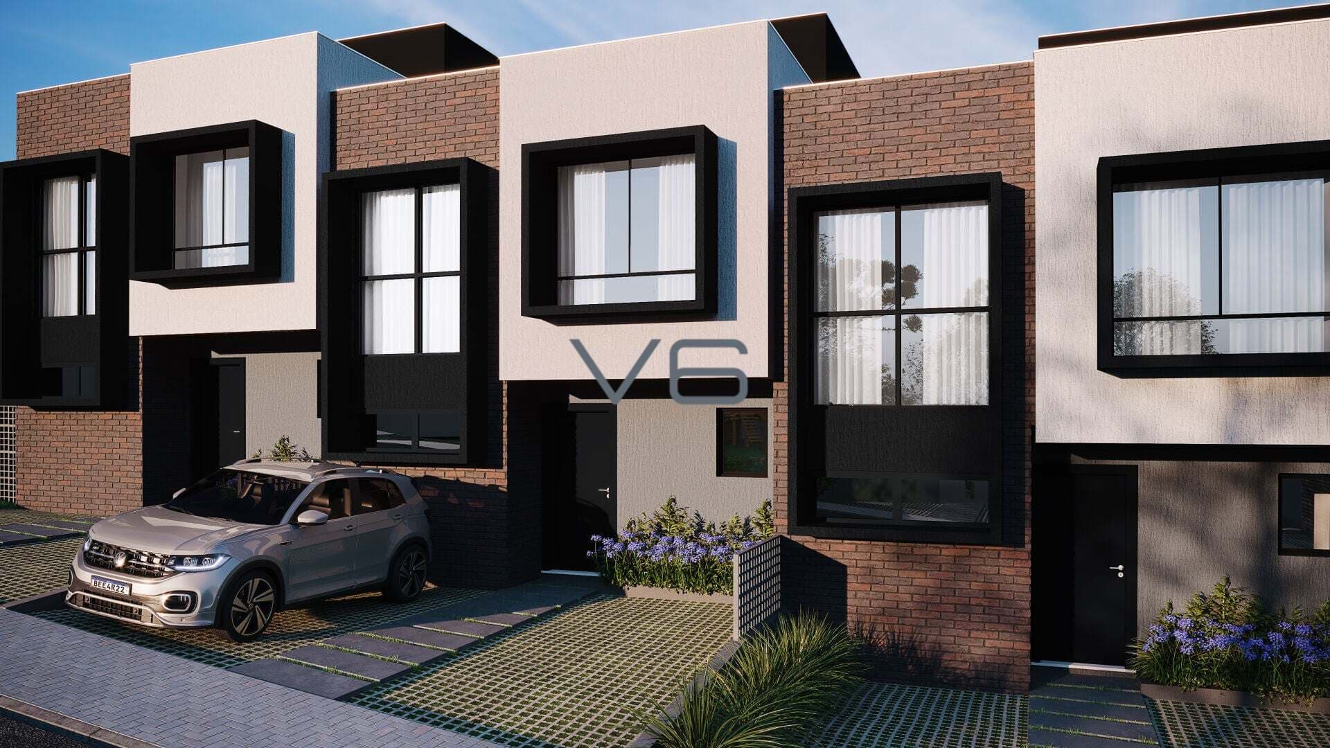 Casa padrão com 3 quartos, 102m² privativos, churrasqueira á carvão, em Santa Felicidade, Curitiba - PR.