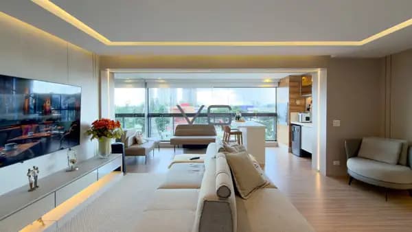 Apartamento Alto Padrão com 130m² privativos, 2 vagas de garagem, no Ecoville, Curitiba - PR.