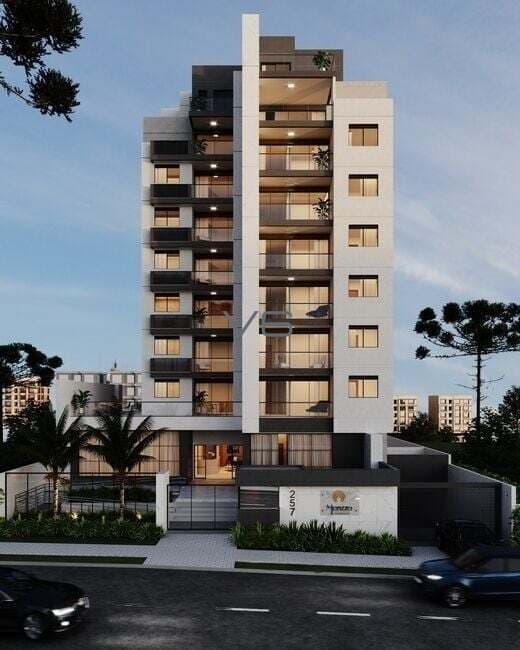 Apartamento padrão com 2 quartos, 48m² privativos, sacada gourmet com churrasqueira á carvão, no Capão Raso, Curitiba - PR.