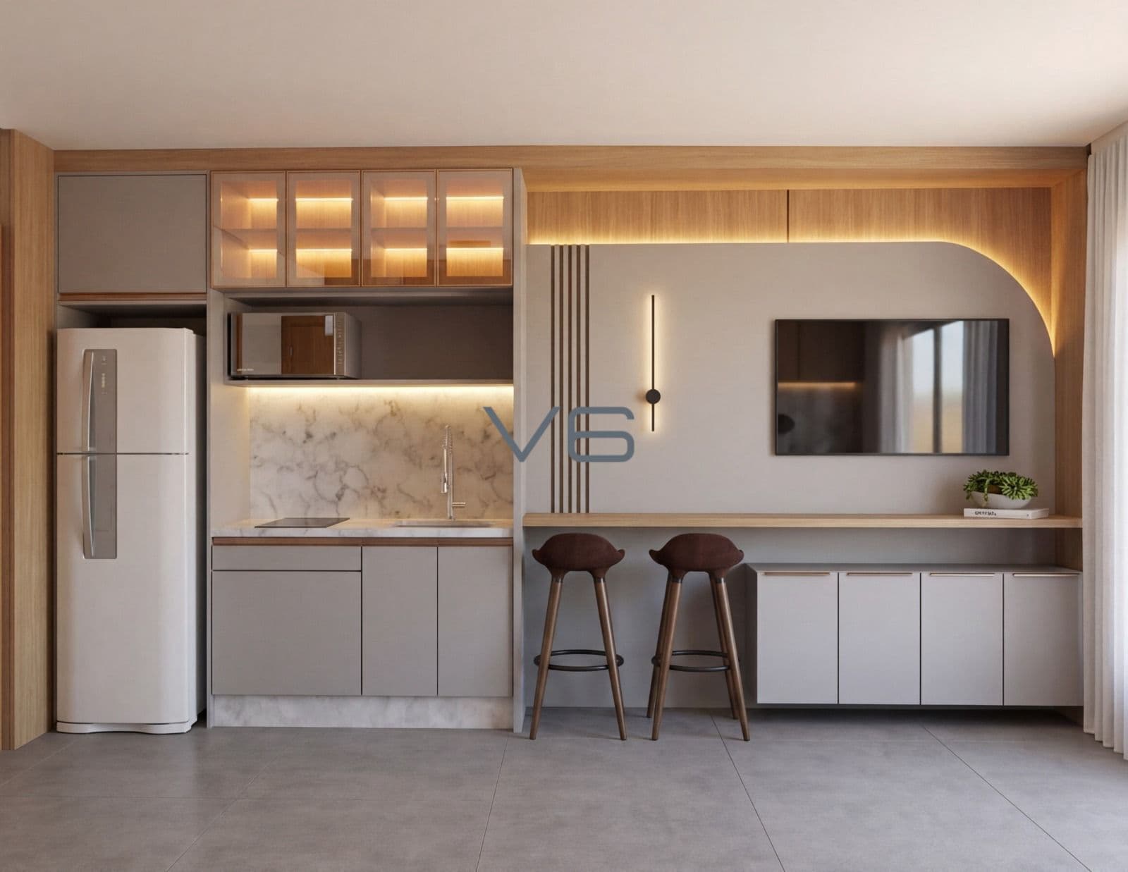 Apartamento Studio com 19,36m² privativos, no Centro, Curitiba - PR.