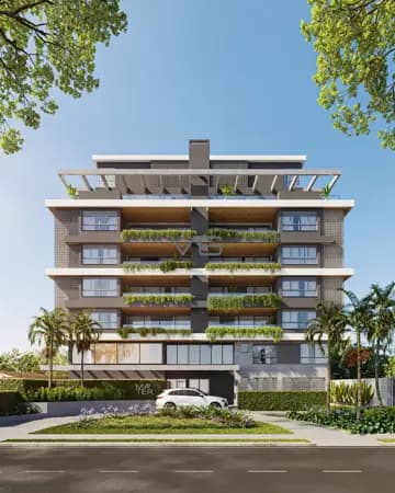 Apartamento Cobertura Duplex com 3 Suítes, 4 Vagas de Garagem, 270,5m² Privativos, no Cabral, Curitiba-PR.