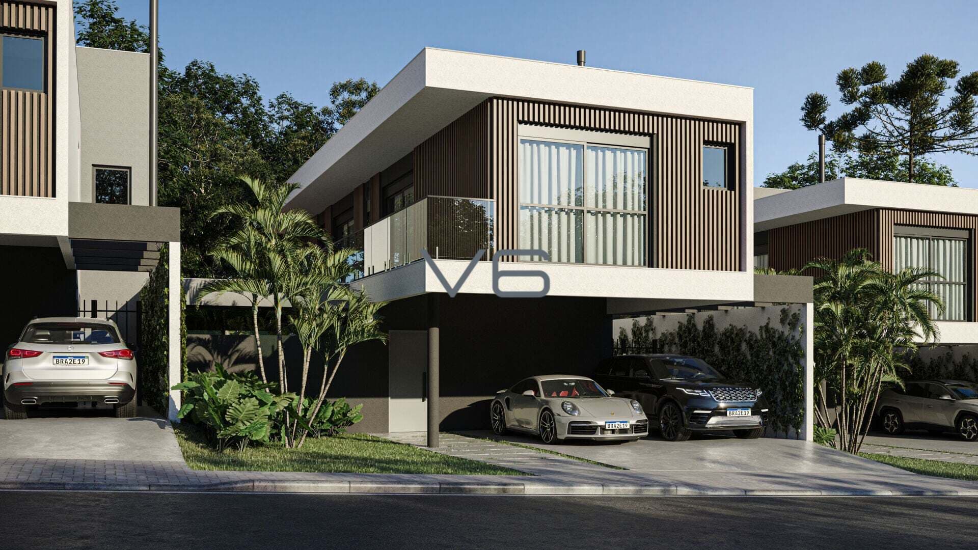 Casa alto padrão com 4 suítes, 256m² privativos, 4 vagas de garagem, no Santo Inacio, Curitiba - PR.