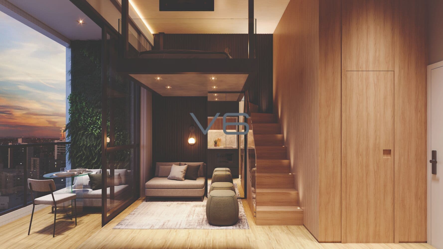 Apartamento Studio com 41m² privativos, no Centro, Curitiba - PR.