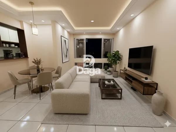 Apartamento com 02 dormitórios e vista mar no centro