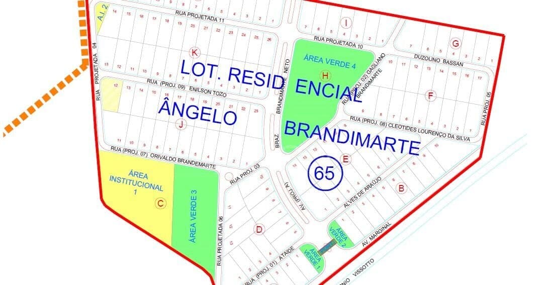 Excelente terreno à venda, com 1000m² no Residencial Ângelo Brandimarte, em Mirassol/SP!