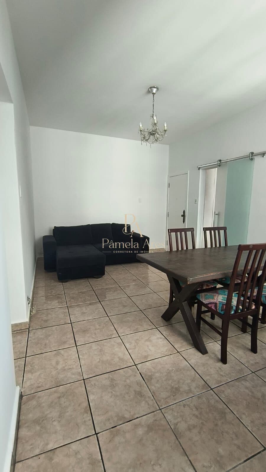 Apartamento 3 dormitórios mobiliado frente mar para alugar em Santos – José Menino/Gonzaga