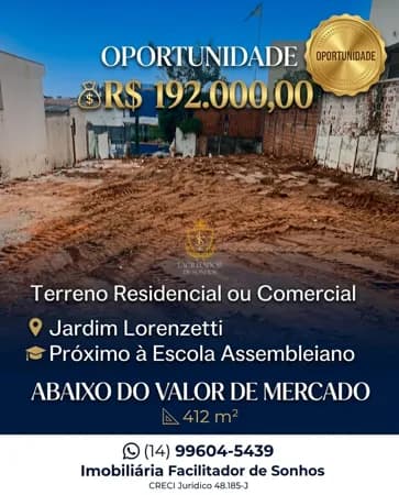 TERRENO À VENDA – JARDIM LORENZETTI