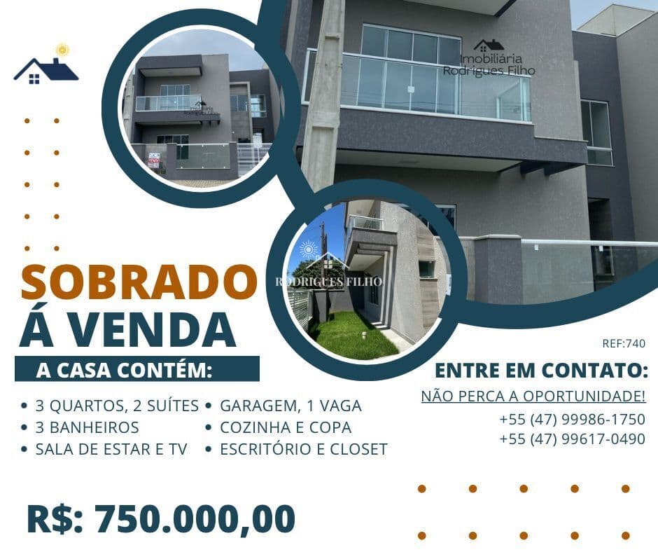 Sobrado Alto Padrão em Barra do Saí, Itapoá/SC