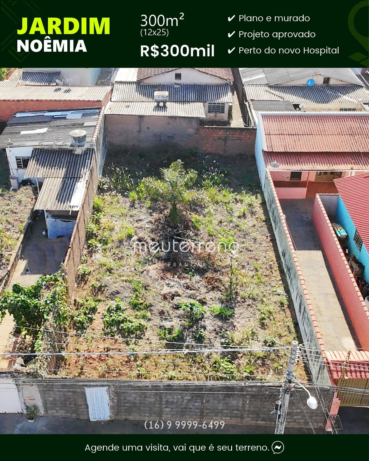 Plano e murado - Perto do novo Hospital