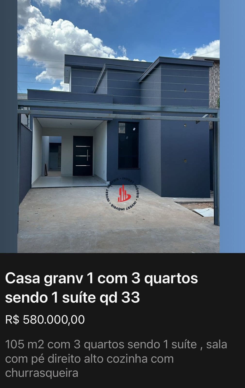 🏠CASA Á VENDA COM 3 DORMITÓRIOS E SENDO UMA SUÍTE NO GRANVILLE I !!