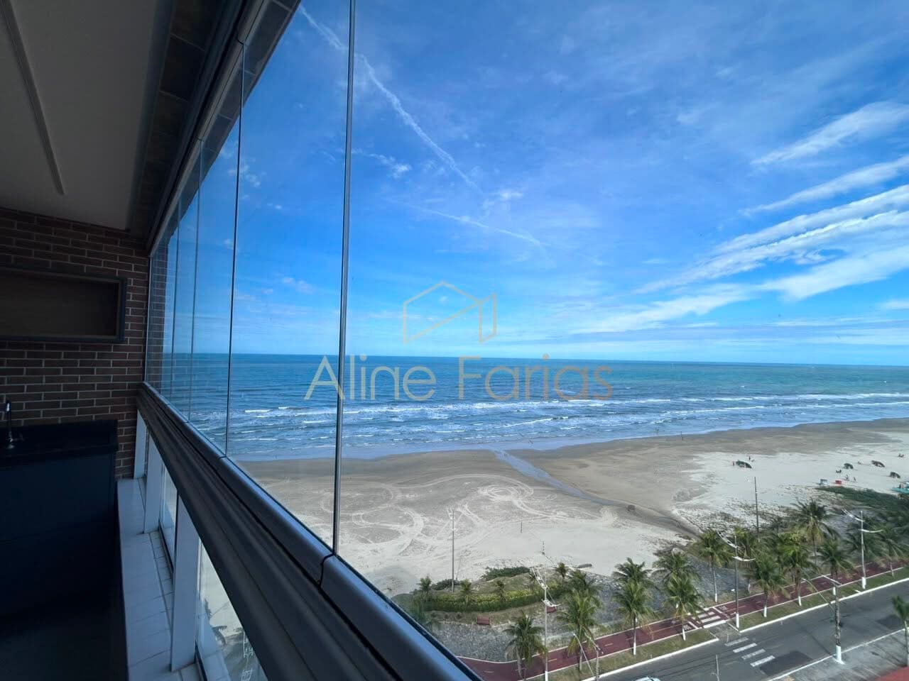Apartamento de alto padrão á venda com varanda gourmet e vista privilegiada para o mar em Praia Grande