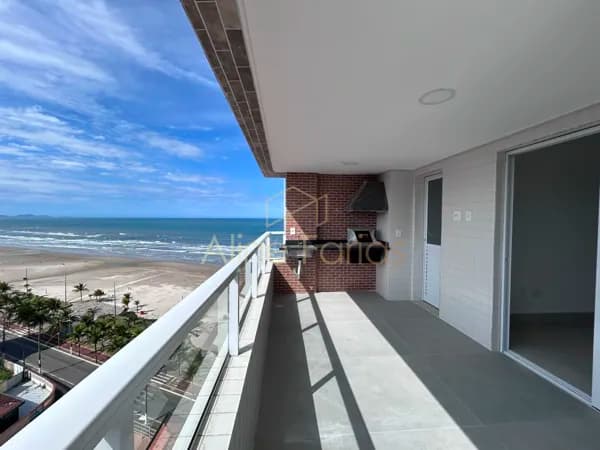 Apartamento de luxo á venda com varanda gourmet, ambientes integrados e vista deslumbrante para o mar em Praia Grande
