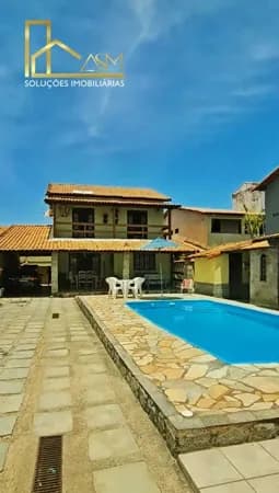 Casa Duplex, com Anexo, Total de 5 Quartos (2 Suítes), Piscina, Churrasqueira, em Cordeirinho, Maricá