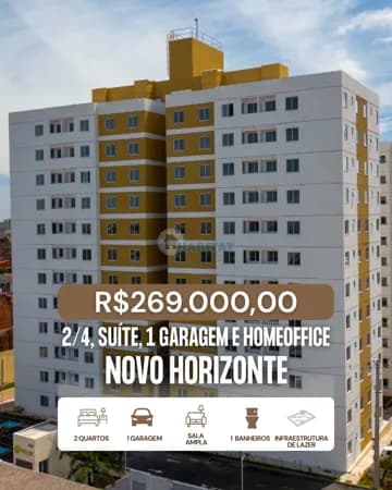 Apartamento 2/4 com Home Office num Condominio com Total Infraestrutra