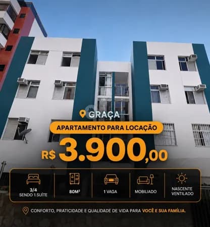 Apartamento para Locação 3\4 com suíte | Graça