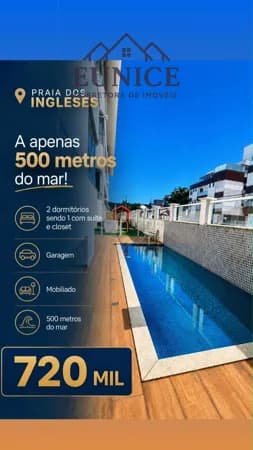 Apartamento semi mobiliado na praia dos Ingleses
