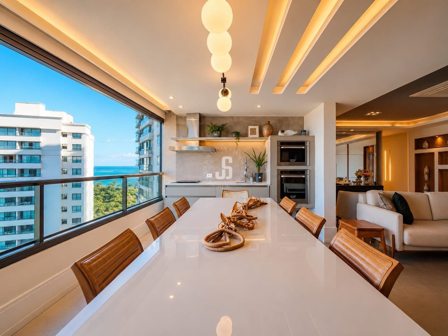 Apartamento 3 suítes à venda no Parque Tropical, Pituaçu, 155m², vista mar e 3 vagas