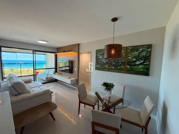 Apartamento 2 quartos à venda no Ancorato Jaguaribe, 86m², vista mar frontal, nascente e 2 vagas