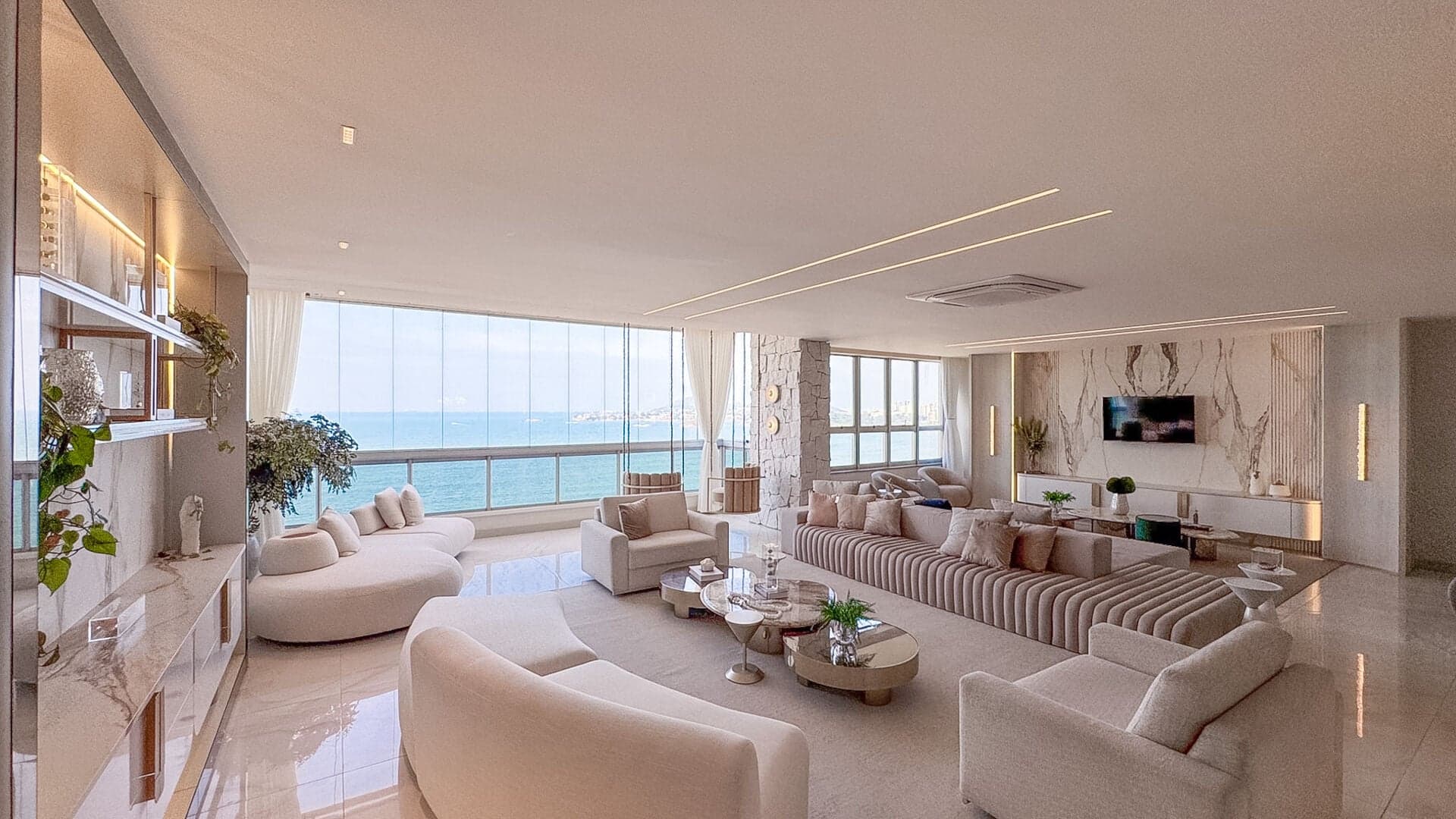 Cobertura duplex luxuosa frente para o mar na Mata da Praia, 4 suítes, 420m², 3 vagas, lazer privativo