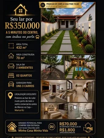 ESSA OPORTUNIDADE REAL EM MARICÁ/RJ ,PODE SER SUA! 📍 A uns 5 minutos de todo centro comercial, ônibus na porta. 💰R$350.000