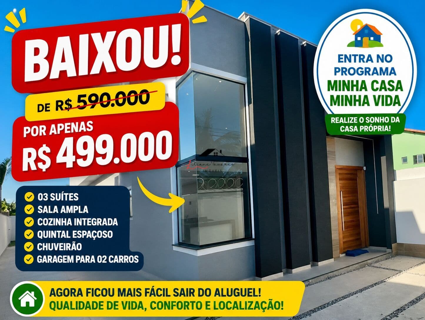 🚨🔥 BAIXOU! DE R$ 590 MIL POR APENAS R$ 499 MIL! 🔥🚨