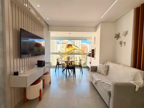 Guarujá-SP Praia das Astúrias 2 Dormitórios 60m² 2 Vagas Varanda Gourmet Ar-condicionado Lazer Completo