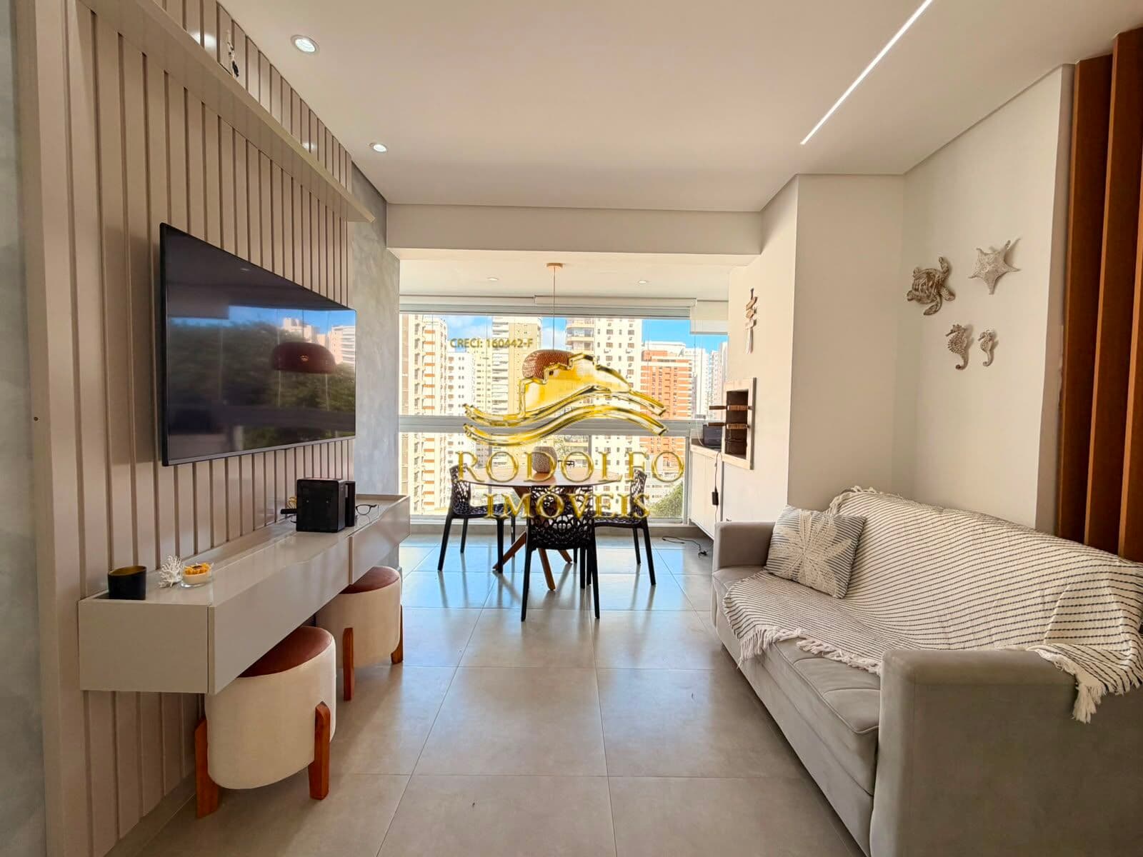 Guarujá-SP Praia das Astúrias 2 Dormitórios 60m² 2 Vagas Varanda Gourmet Ar-condicionado Lazer Completo