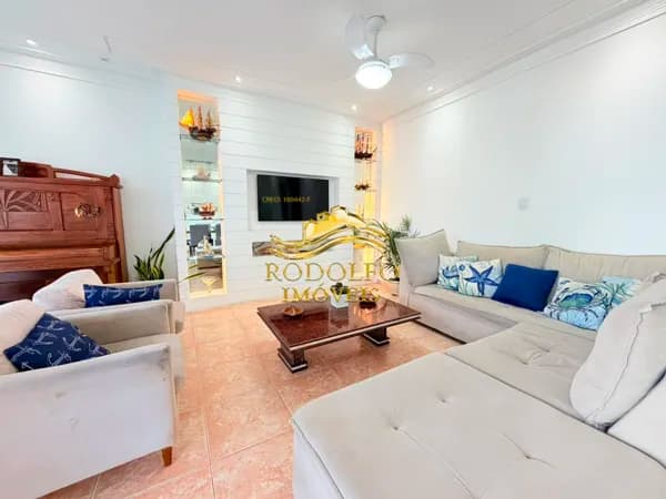 Guarujá-SP Praia das Pitangueiras 3 Suítes 164m² Ar-condicionado Lazer Completo