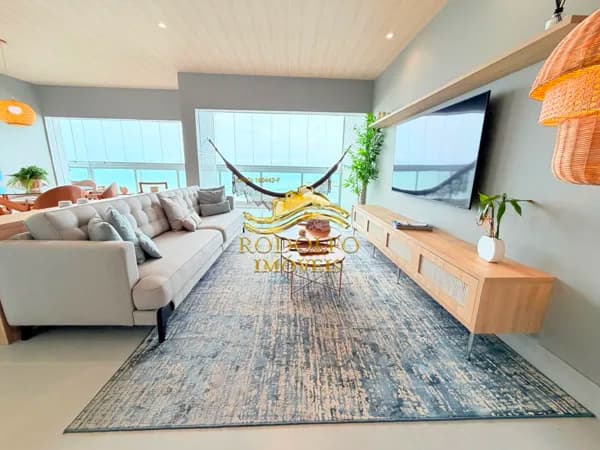 Guarujá-SP Praia das Pitangueiras Frente Mar 3 Dormitórios 164m² 1 Vaga Decorado Reformado Piscina Academia