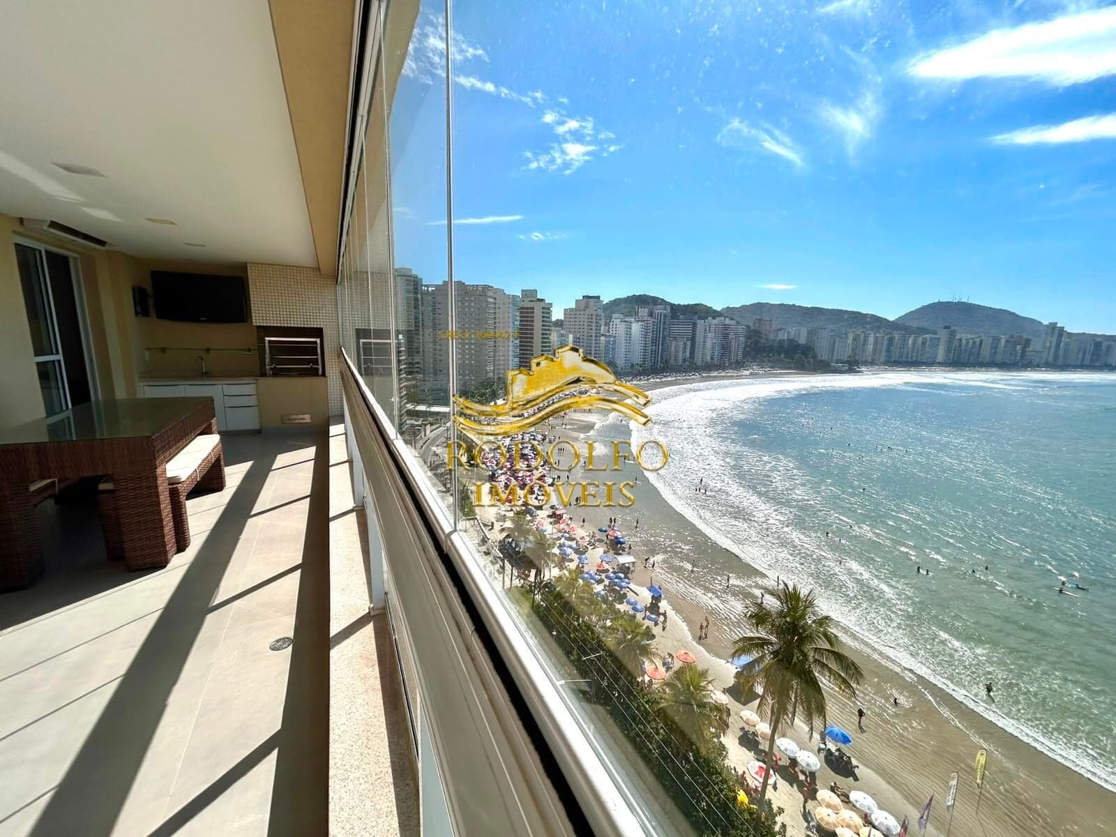 Guarujá-SP Frente ao Mar Praia das Astúrias 3 Dormitórios 121m² 2 Vagas Ar-condicionado Lazer Completo