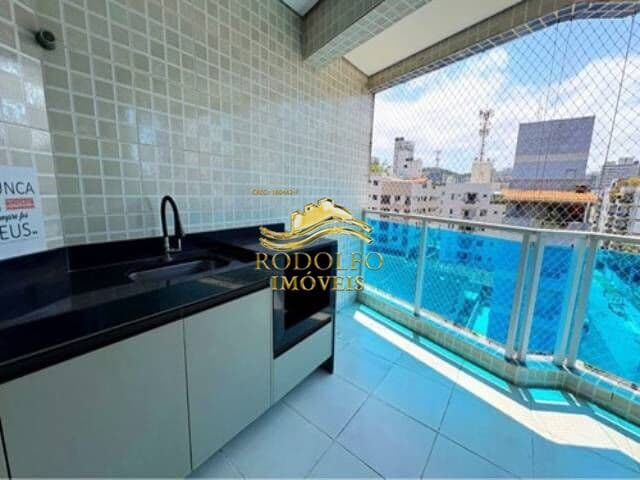 Guarujá-SP Praia do Tombo 3 Dormitórios 90m² 2 Vagas Varanda Gourmet Piscina