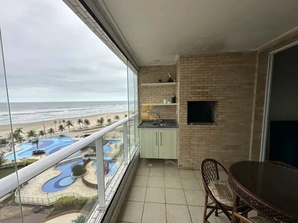 Apartamento frente mar a venda, 2 dorm, lazer 1 vaga, mobiliado
