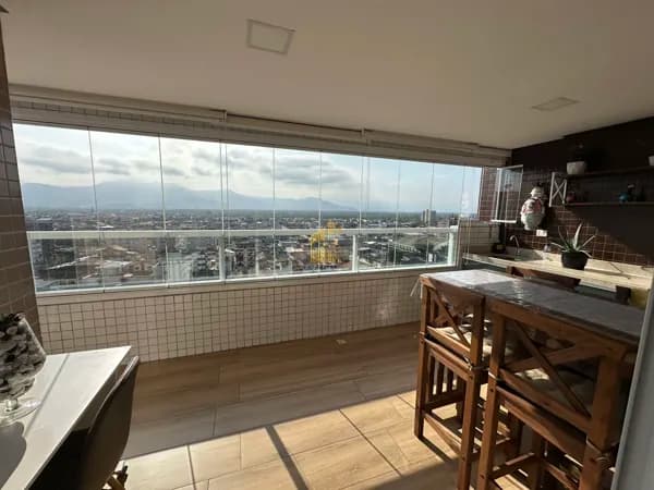 Apartamento mobiliado, 2 suites, lazer, 2 vagas no Bairro Tupi Praia Grande. SP