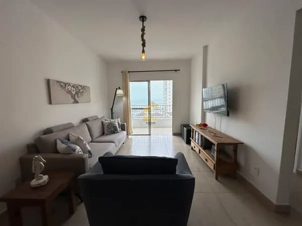Apartamento 2 dorm, vista mar, na Guilhermina Praia Grande Sp