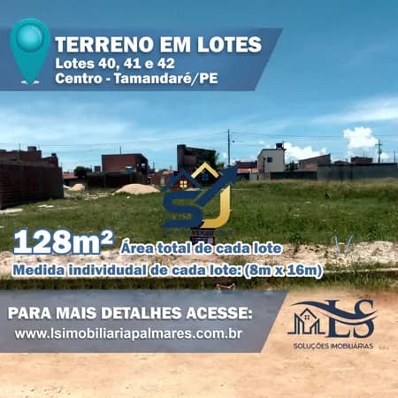 Lotes no Loteamento Vila Tamandaré/PE (REPASSE)