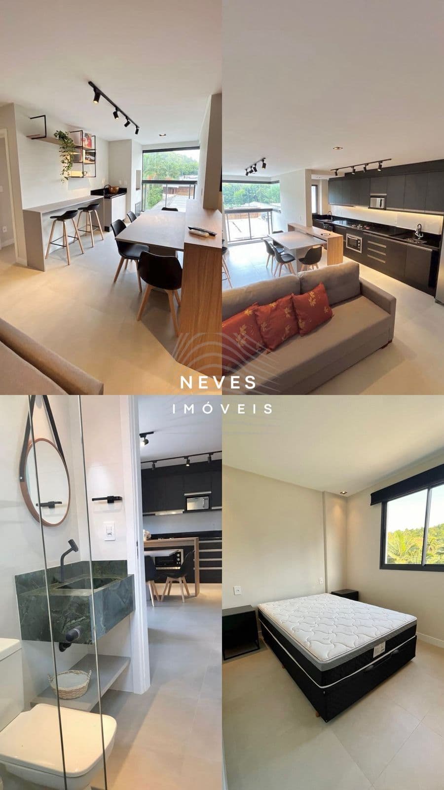 Apartamento mobiliado na Praia Brava de Itajaí — Pronto para morar