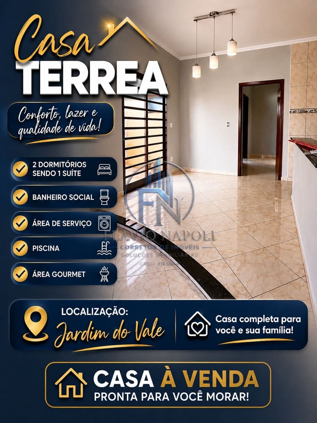 CASA TÉRREA À VENDA | JARDIM DO VALE