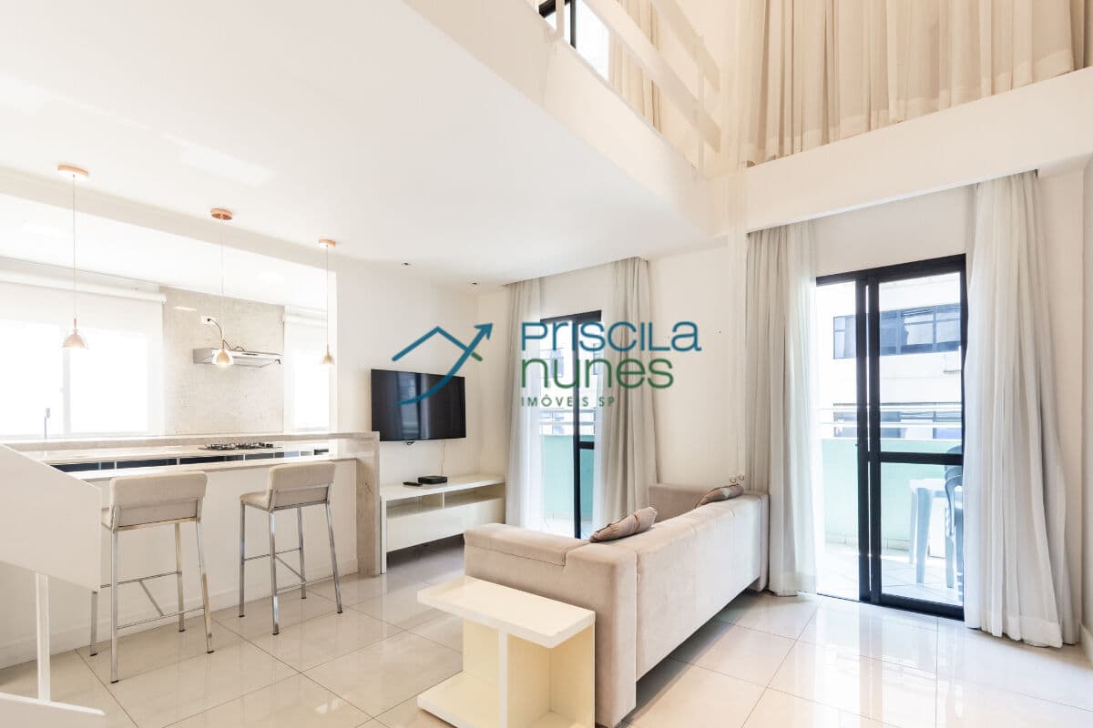 Duplex Pinheiros com 2 quartos, sendo 2 suítes, 73m²